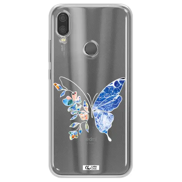 Line Butterfly Xiaomi Redmi Note 7 Clear TPU Case