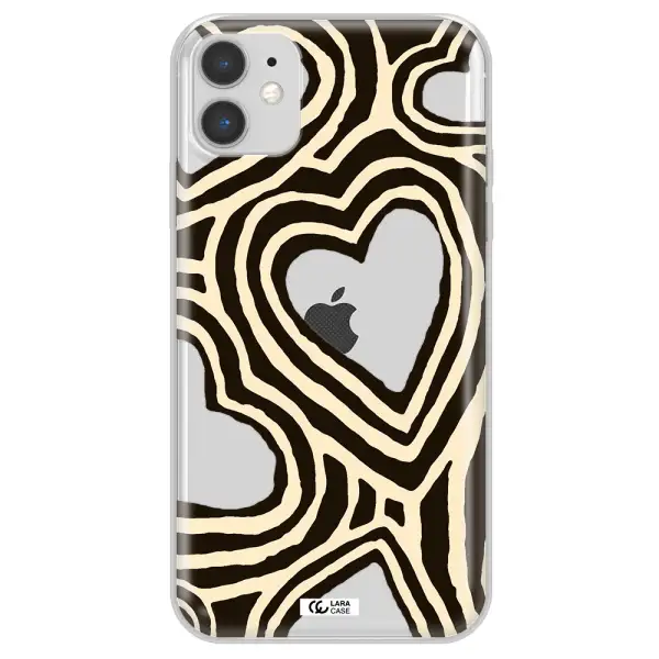 Cute Hearts Apple iPhone 11 Clear TPU Case