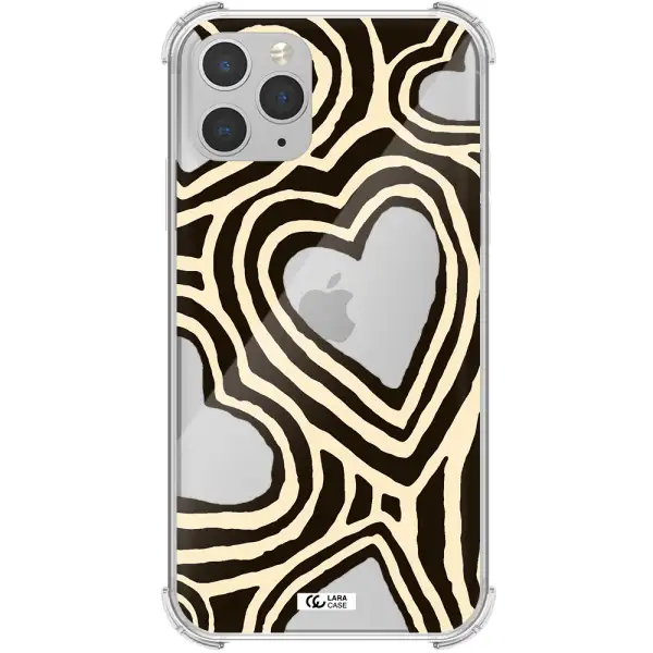 Cute Hearts Apple iPhone 11 pro Clear PC Case