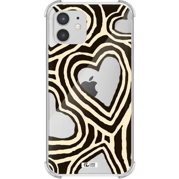 Cute Hearts Apple iPhone 12 mini Clear PC Case