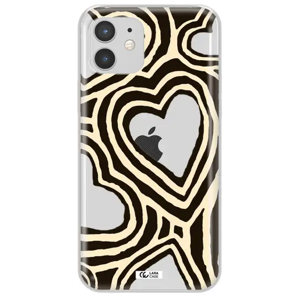 Cute Hearts Apple iPhone 12 mini Clear TPU Case
