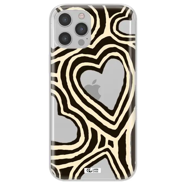 Cute Hearts Apple iPhone 12 pro Clear TPU Case
