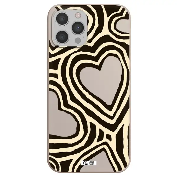 Cute Hearts Apple iPhone 12 pro max Silicone Stone Case