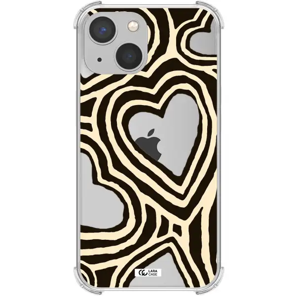 Cute Hearts Apple iPhone 13 Clear PC Case