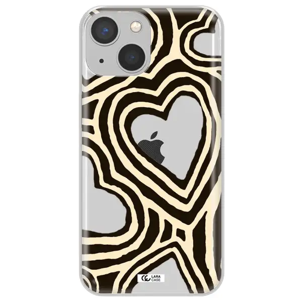 Cute Hearts Apple iPhone 13 Clear TPU Case