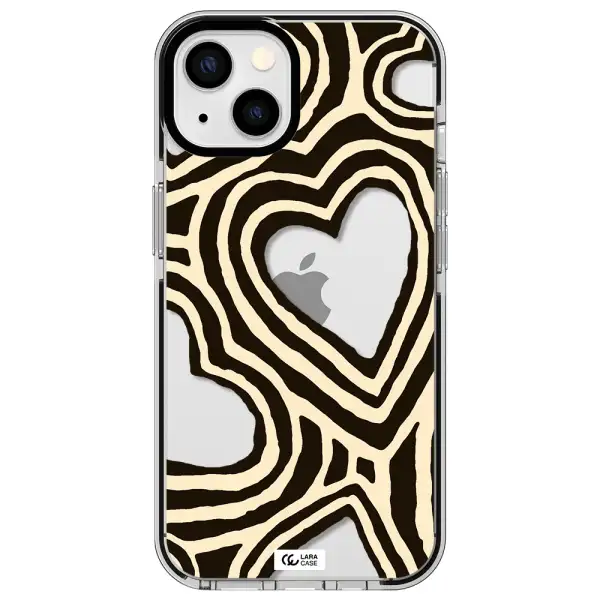 Cute Hearts Apple iPhone 13 impact black border Case