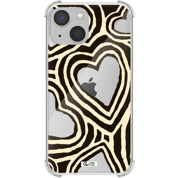 Cute Hearts Apple iPhone 13 mini Clear PC Case