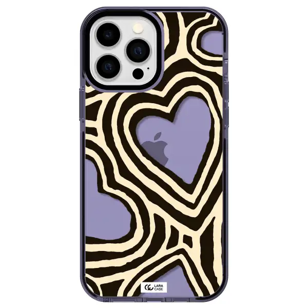 Cute Hearts Apple iPhone 13 Pro Max impact Lilac Case