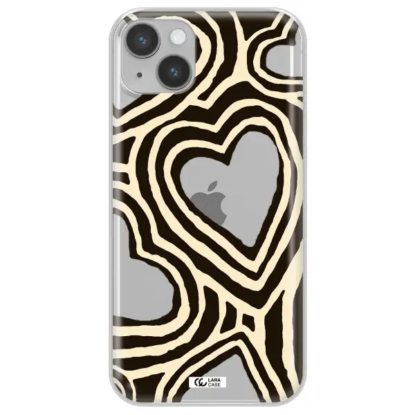 Cute Hearts Apple iPhone 14 Clear TPU Case