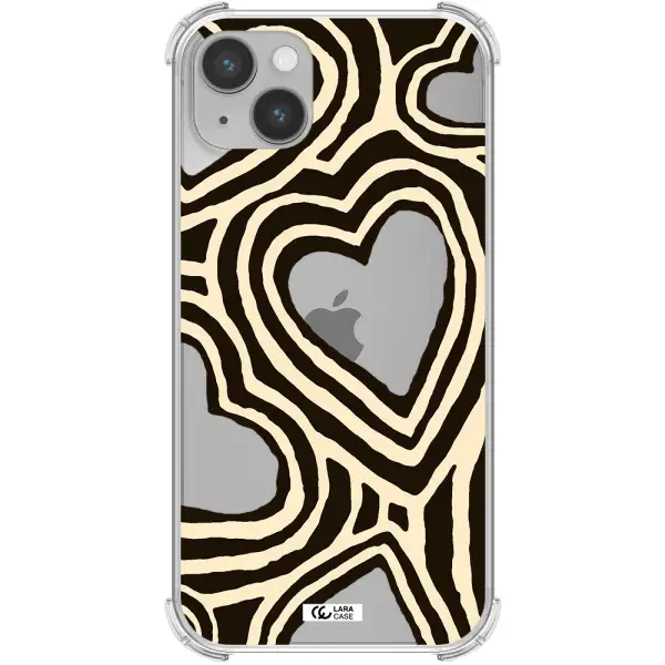 Cute Hearts Apple iPhone 14 plus Clear PC Case