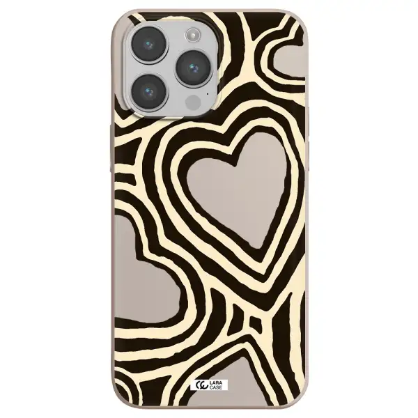 Cute Hearts Apple iPhone 14 pro Silicone Stone Case