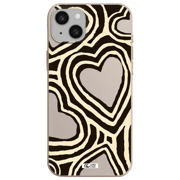 Cute Hearts Apple iphone 15 plus Silicone Stone Case