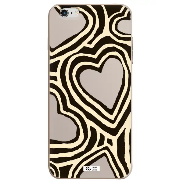 Cute Hearts Apple iPhone 6 plus Silicone Stone Case