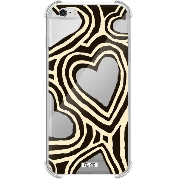 Cute Hearts Apple iPhone 6 s plus Clear PC Case