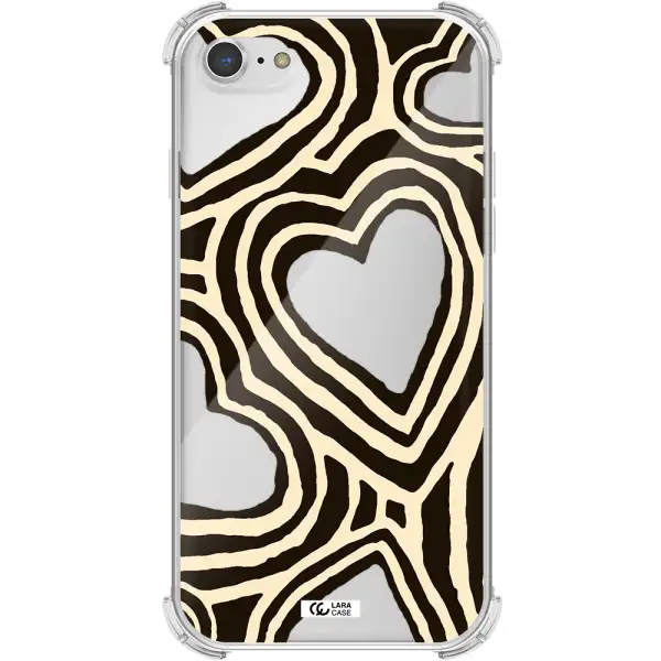 Cute Hearts Apple iPhone 7 Clear PC Case