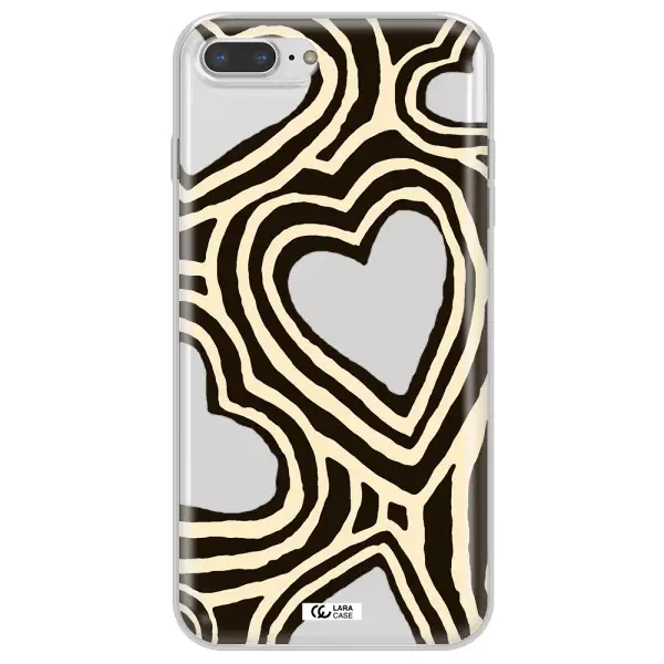 Cute Hearts Apple iPhone 8 plus Clear TPU Case