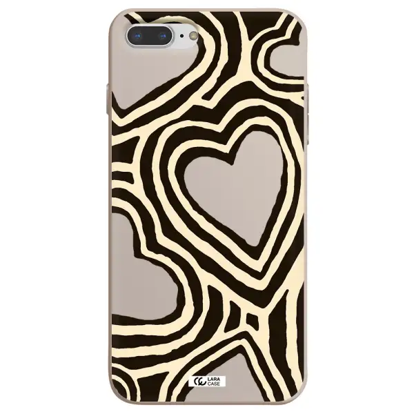 Cute Hearts Apple iPhone 8 plus Silicone Stone Case
