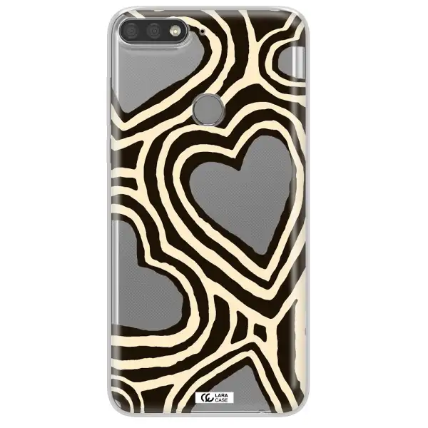 Cute Hearts Huawei Y7 Prime 2018 Clear TPU Case
