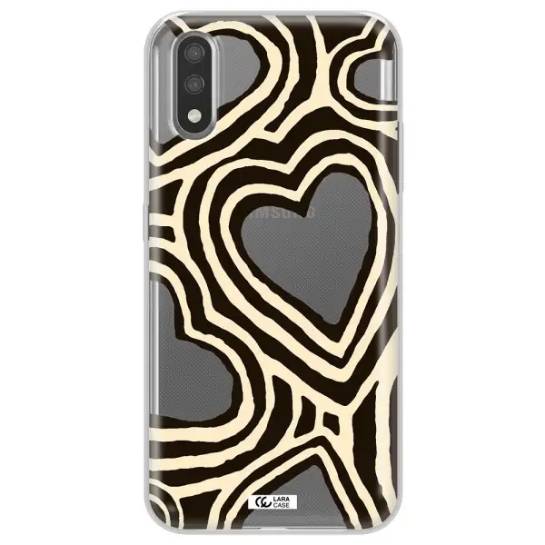 Cute Hearts Samsung A01 Clear TPU Case
