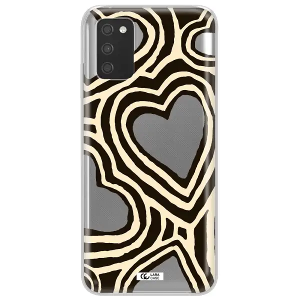 Cute Hearts Samsung A03S Clear TPU Case