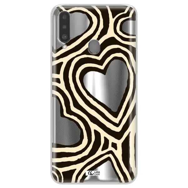 Cute Hearts Samsung A20S Clear TPU Case