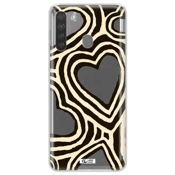 Cute Hearts Samsung A21 Clear TPU Case