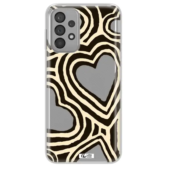 Cute Hearts Samsung A23 Clear TPU Case