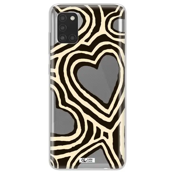 Cute Hearts Samsung A31 Clear TPU Case