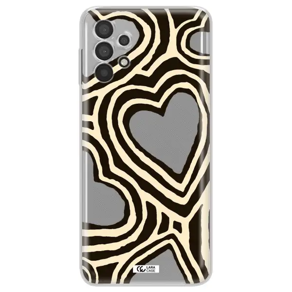 Cute Hearts Samsung A32 Clear TPU Case