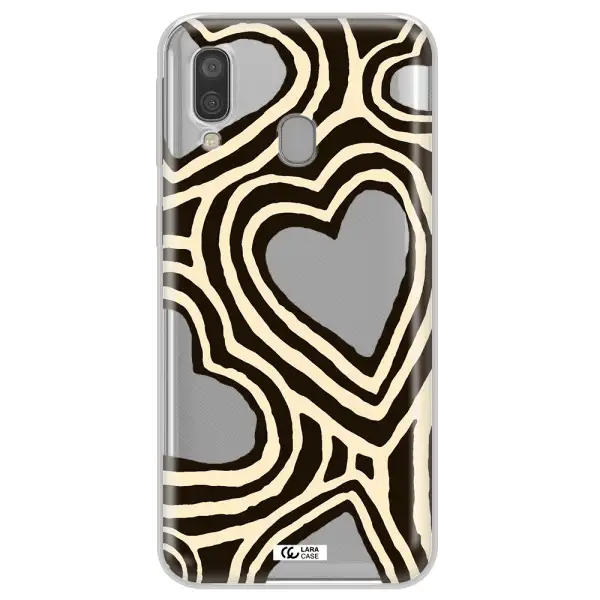 Cute Hearts Samsung A40 Clear TPU Case