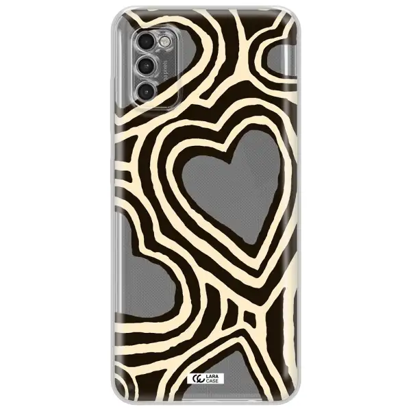 Cute Hearts Samsung A41 Clear Tpu Case