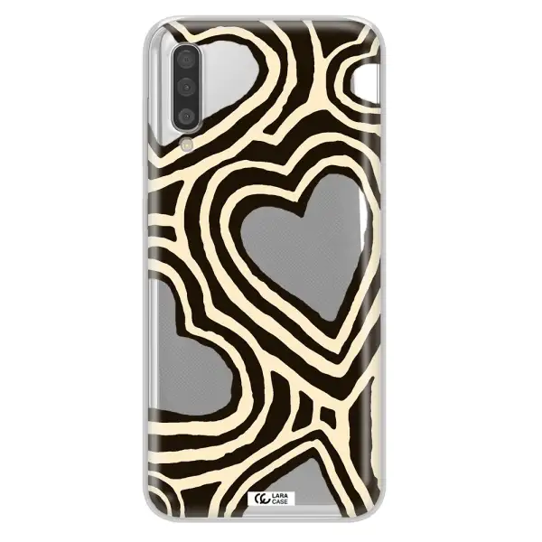 Cute Hearts Samsung A50S Clear Tpu Case