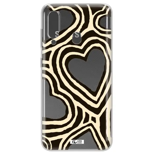Cute Hearts Samsung A60 Clear TPU Case