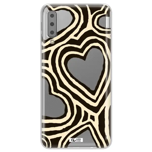 Cute Hearts Samsung A7 2018 Clear TPU Case