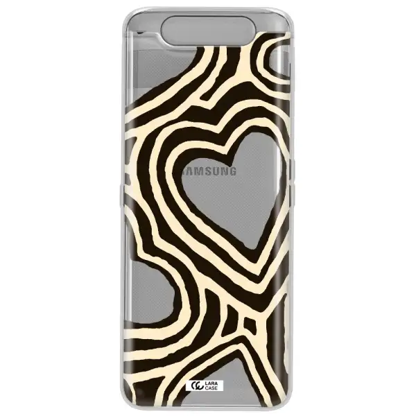 Cute Hearts Samsung A80 Clear TPU Case