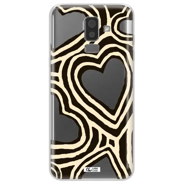 Cute Hearts Samsung J8 Clear TPU Case