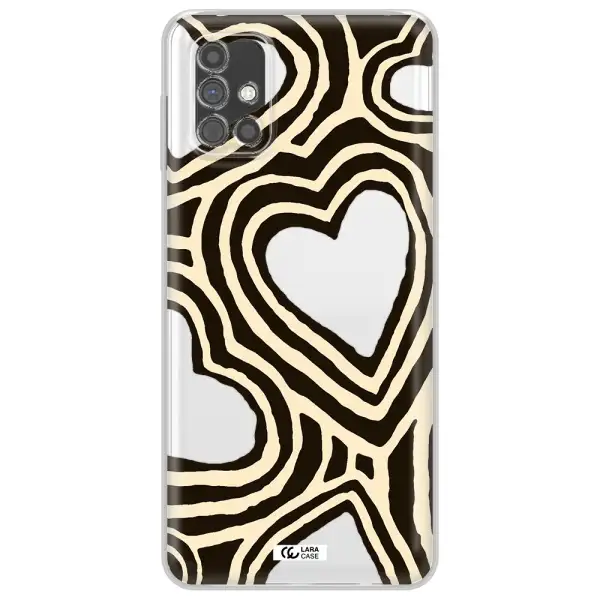 Cute Hearts Samsung M51 Clear TPU Case