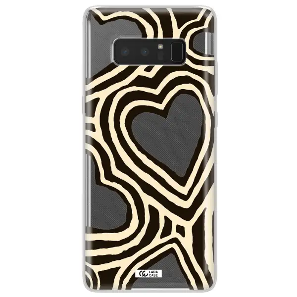 Cute Hearts Samsung Note 8 Clear TPU Case