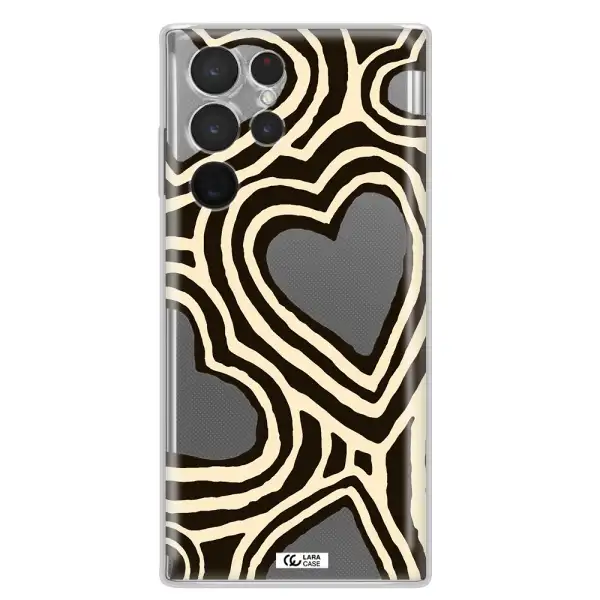 Cute Hearts Samsung S 22 Ultra Clear TPU Case
