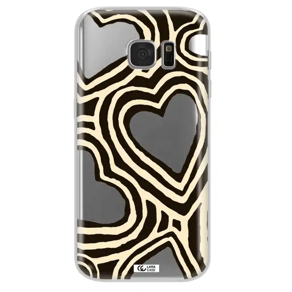 Cute Hearts Samsung S 7 Clear TPU Case