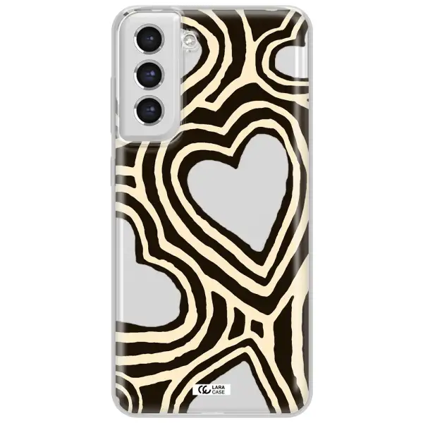 Cute Hearts Samsung S21 Fe Clear Tpu Case