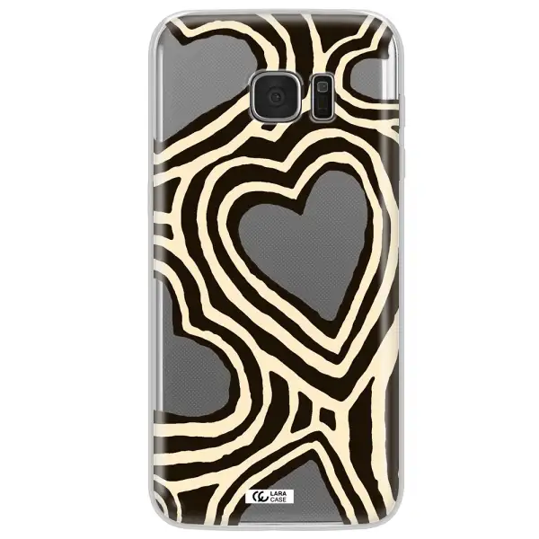 Cute Hearts Samsung S7 Edge Clear TPU Case
