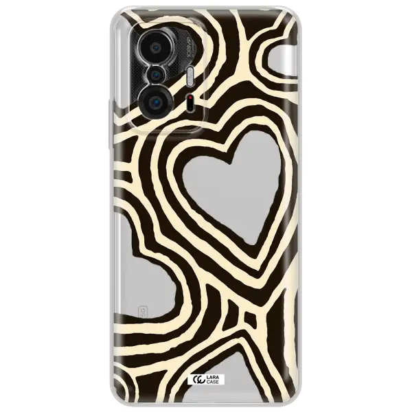 Cute Hearts Xiaomi 11T Clear Tpu Case
