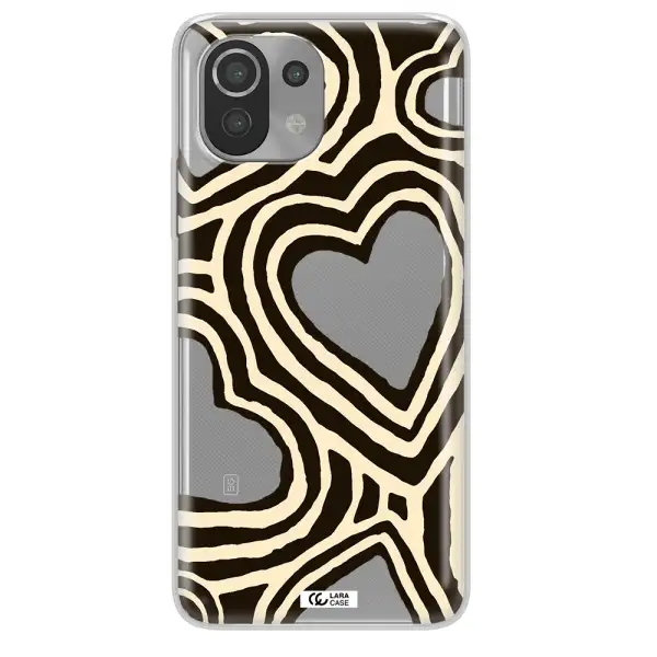 Cute Hearts Xiaomi Mi 11 Lite Clear TPU Case