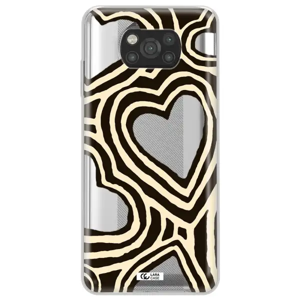 Cute Hearts Xiaomi Poco X3 Clear TPU Case