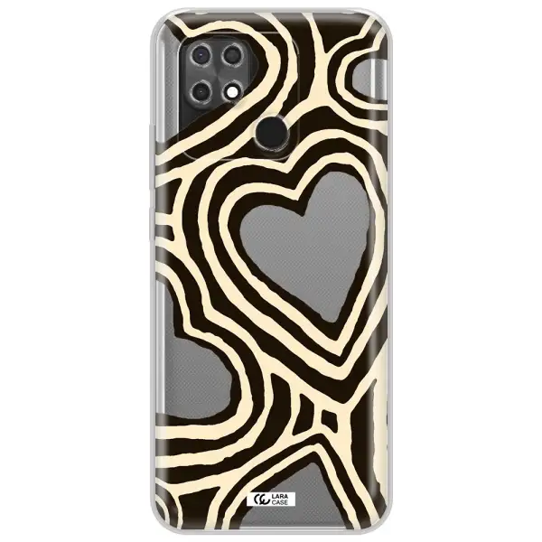 Cute Hearts Xiaomi Redmi 10C Clear TPU Case