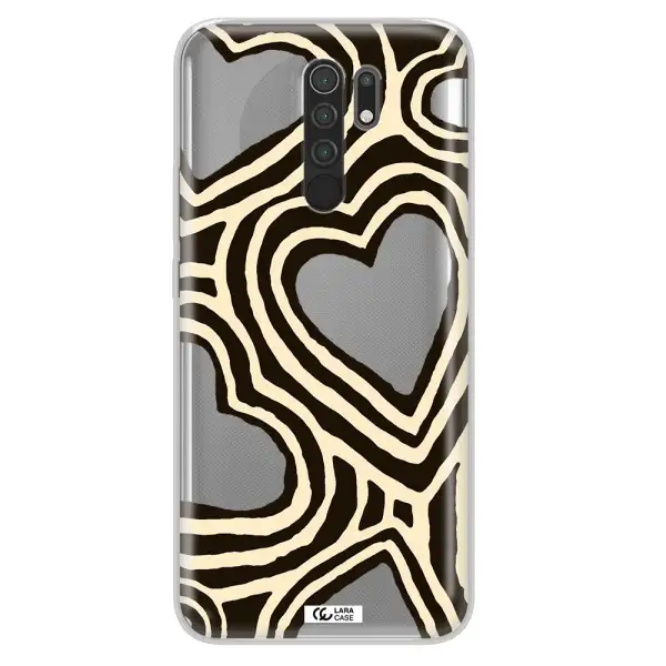 Cute Hearts Xiaomi Redmi 9 Clear TPU Case