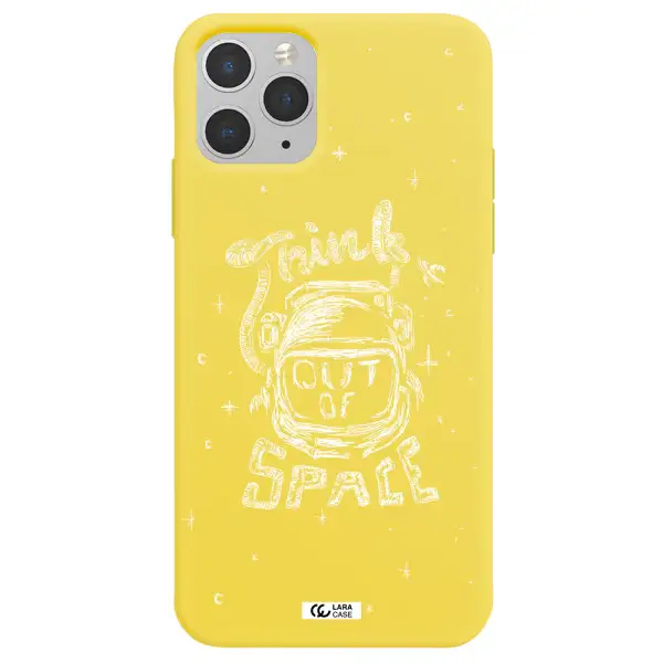 Think Out Of Space Apple iPhone 11 pro max Silicone canary yellow Case