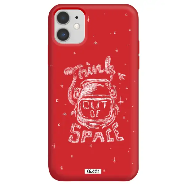 Think Out Of Space Apple iPhone 11 Silicone Imperial Red Case