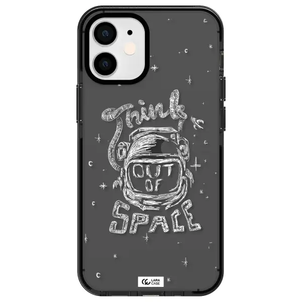 Think Out Of Space Apple iPhone 12 mini impact Smoke Black Case
